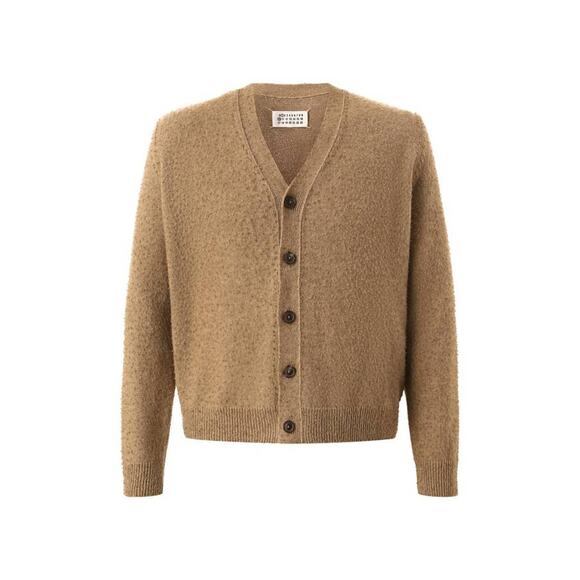 Maison Margiela Mens Wool-blend Cardigan in Walnut M - Picture 9 of 9